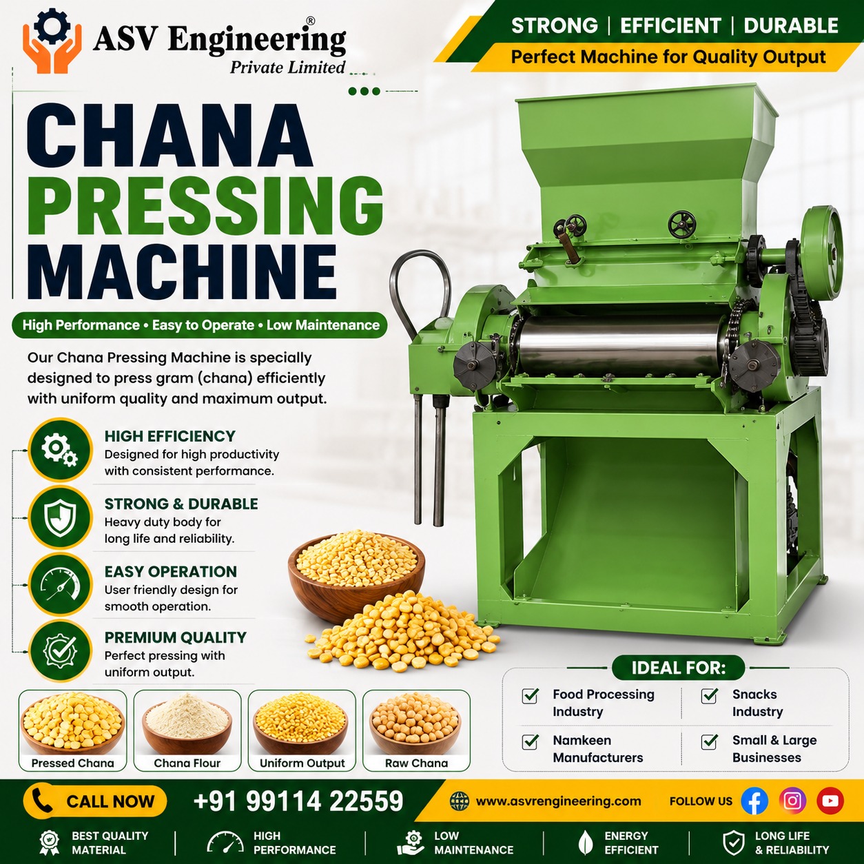 Chana Pressing Machine - Industrial Machine, Delhi