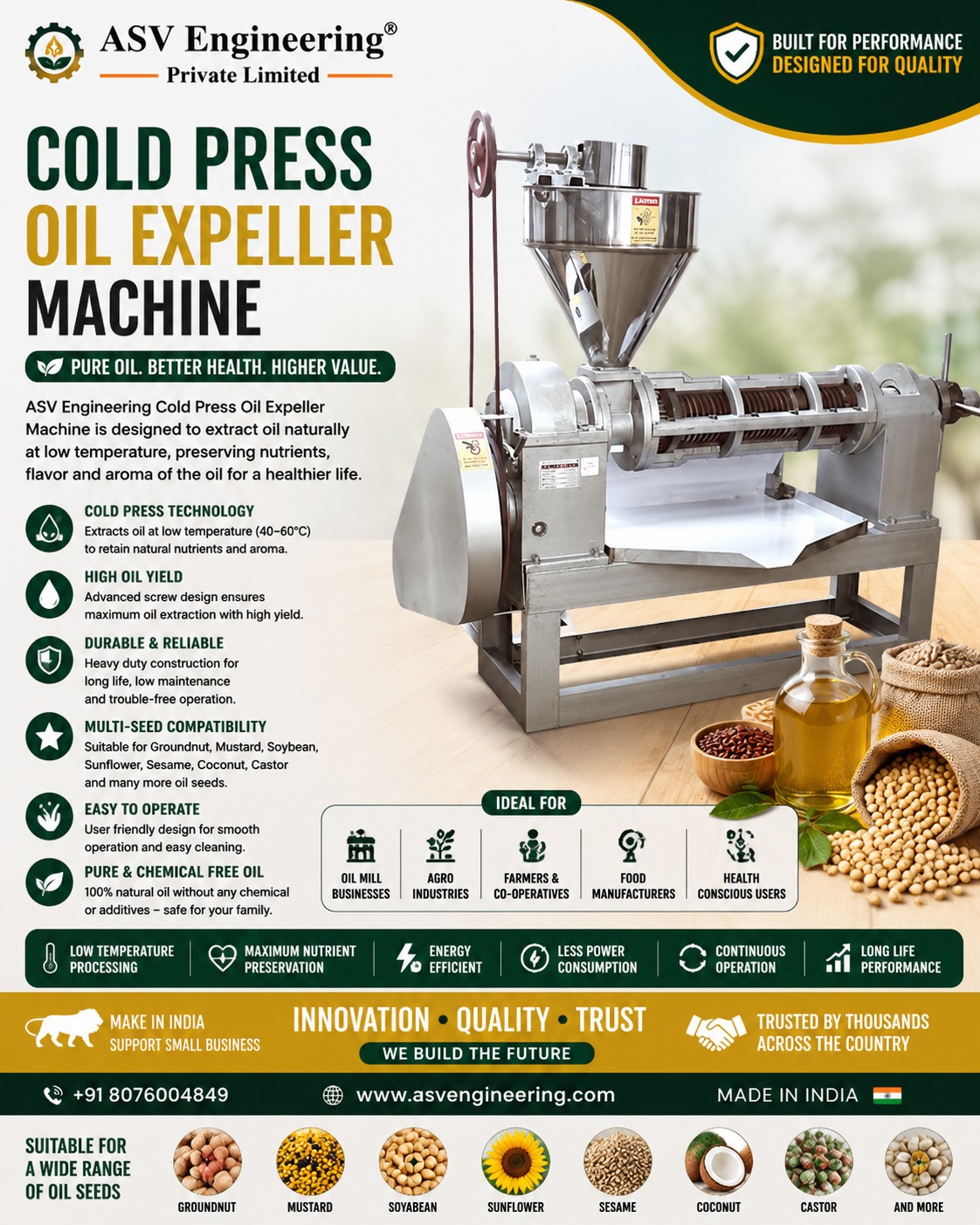 Cold Press Oil Expeller Machine - Industrial Machine, Delhi