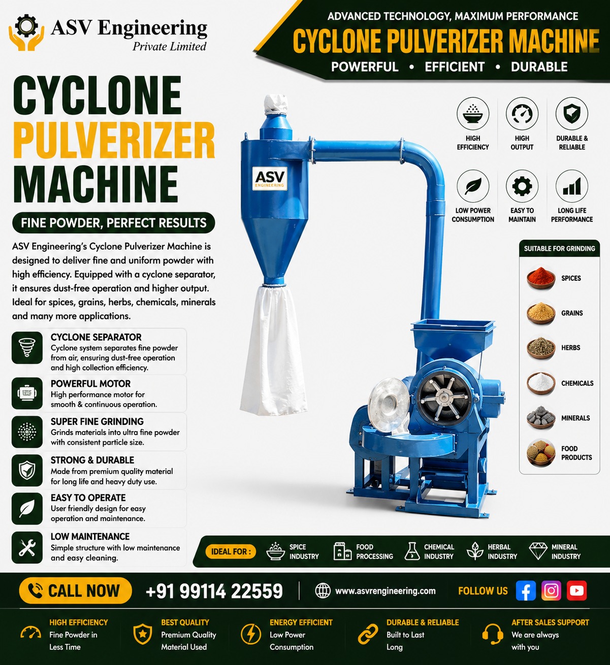 Cyclone Pulverizer Machine - Industrial Machine, Delhi