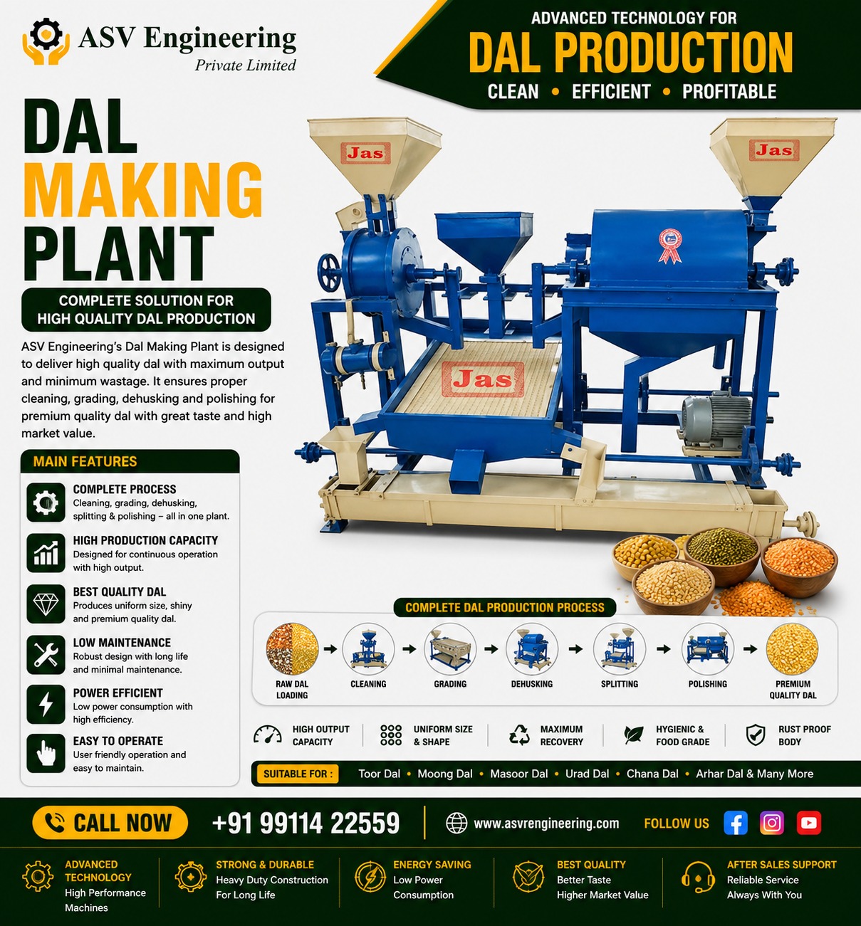 Dal Making Plant - Industrial Machine, Delhi