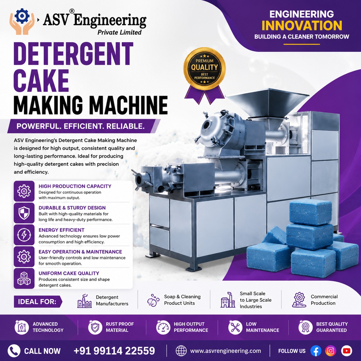 Detergent Cake Making Machine - Industrial Machine, Delhi