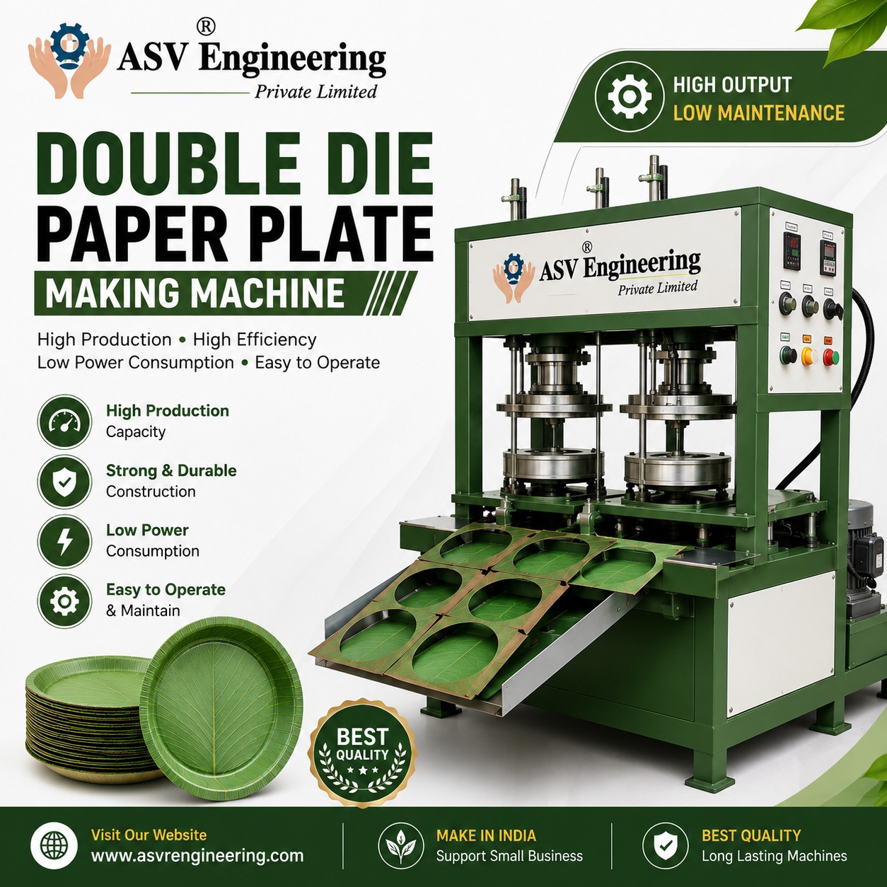 Double Die Paper Plate Machine - Industrial Machine, Delhi