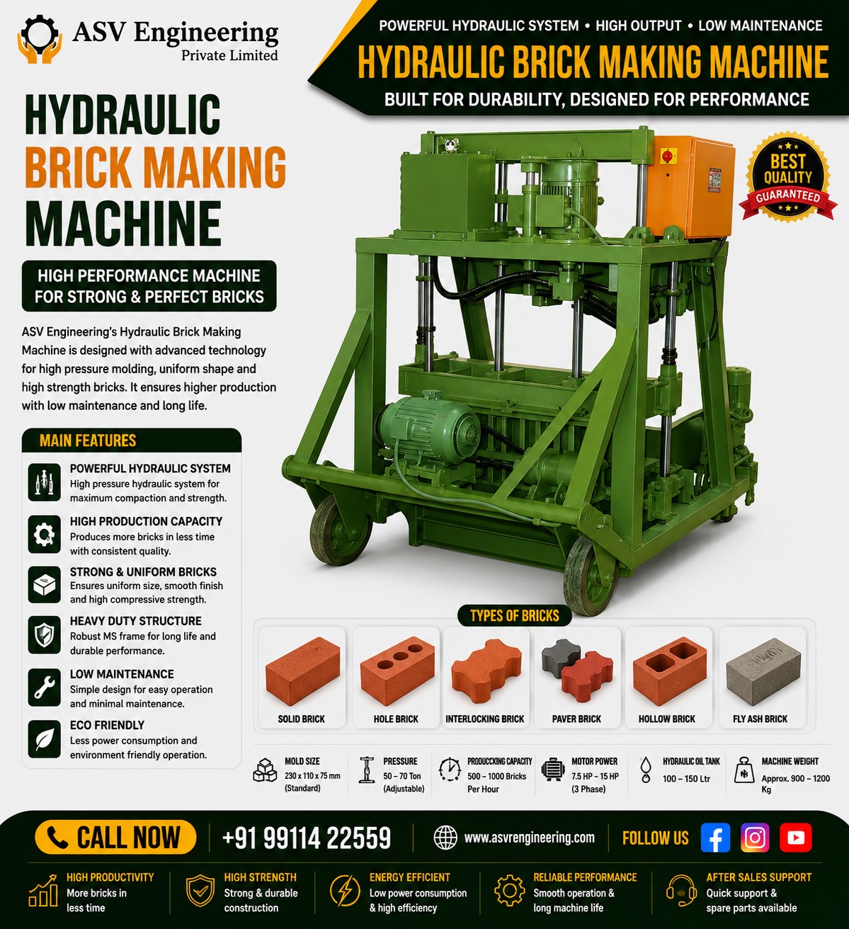 Hydraulic Brick Making Machine - Industrial Machine, Delhi