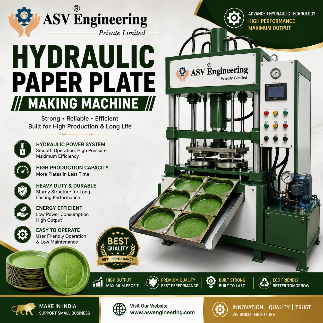 Hydraulic Paper Plate Machine - Industrial Machine, Delhi