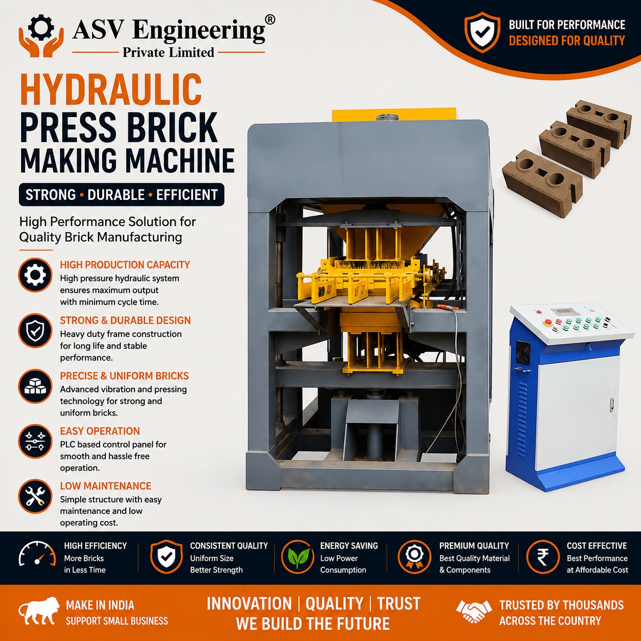 Hydraulic Press Brick Making Machine - Industrial Machine, Delhi