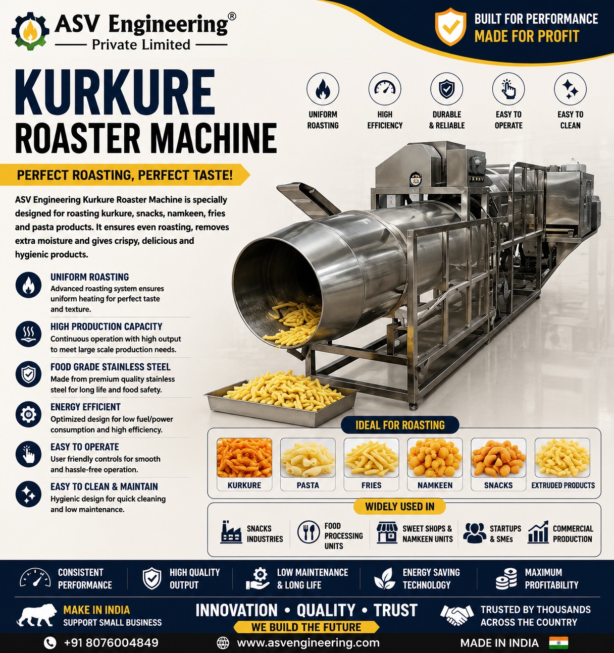 Kurkure Roaster Machine - Industrial Machine, Delhi