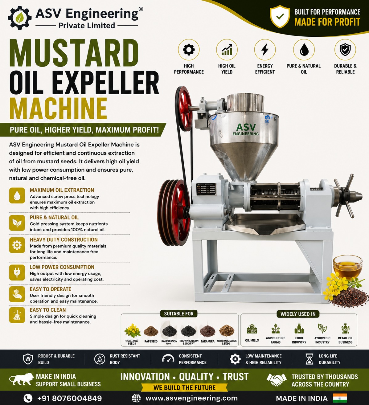 Mustard Oil Expeller Machine - Industrial Machine, Delhi