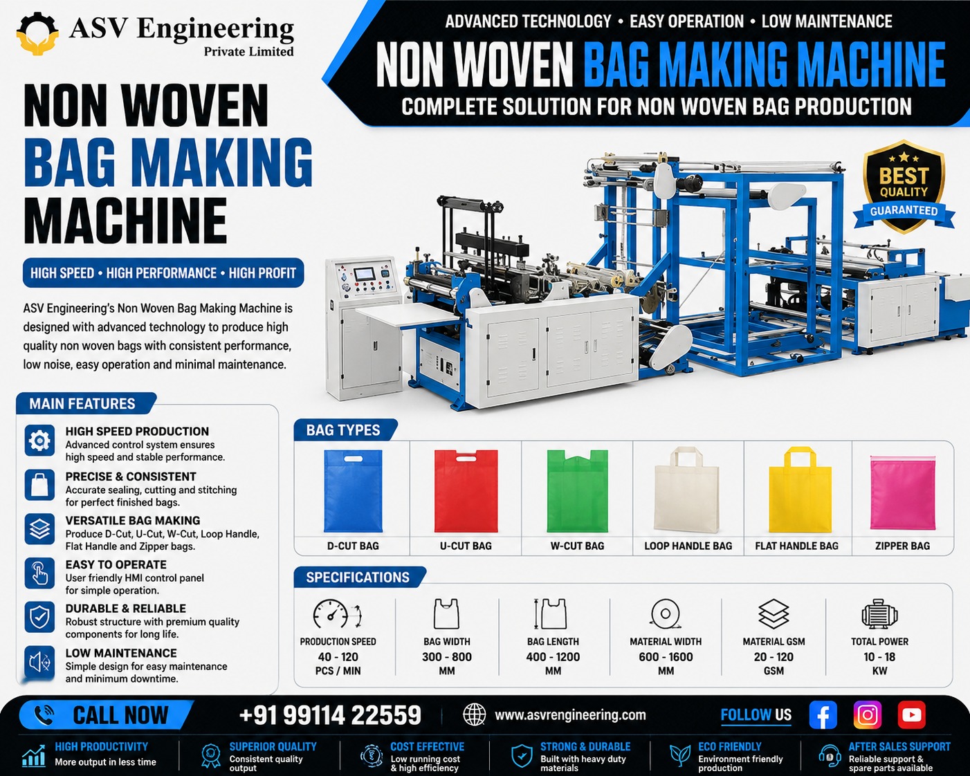 Non-Woven Bag Making Machine - Industrial Machine, Delhi