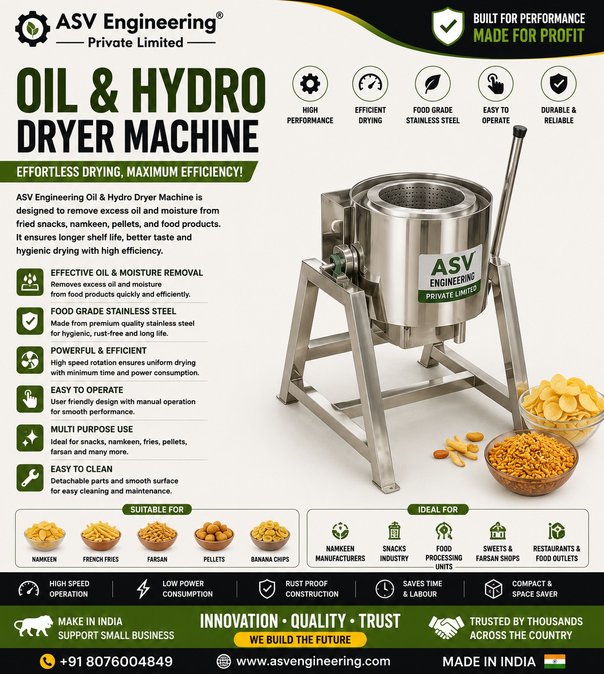 Oil and Hydro Dryer Machine - Industrial Machine, Delhi