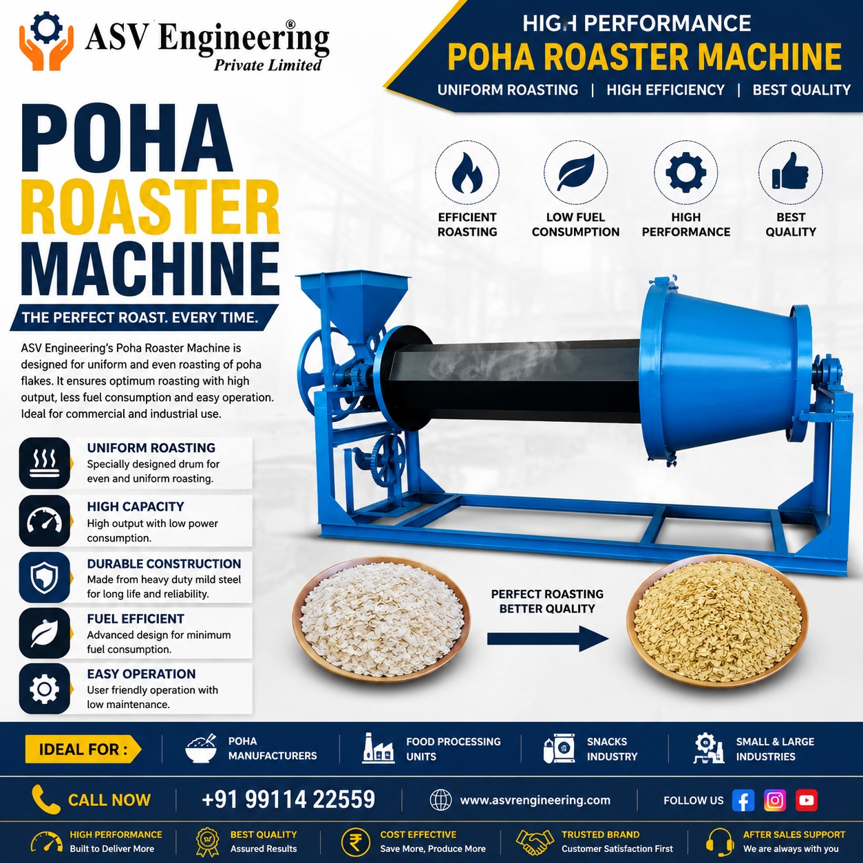 Poha Roaster Machine - Industrial Machine, Delhi