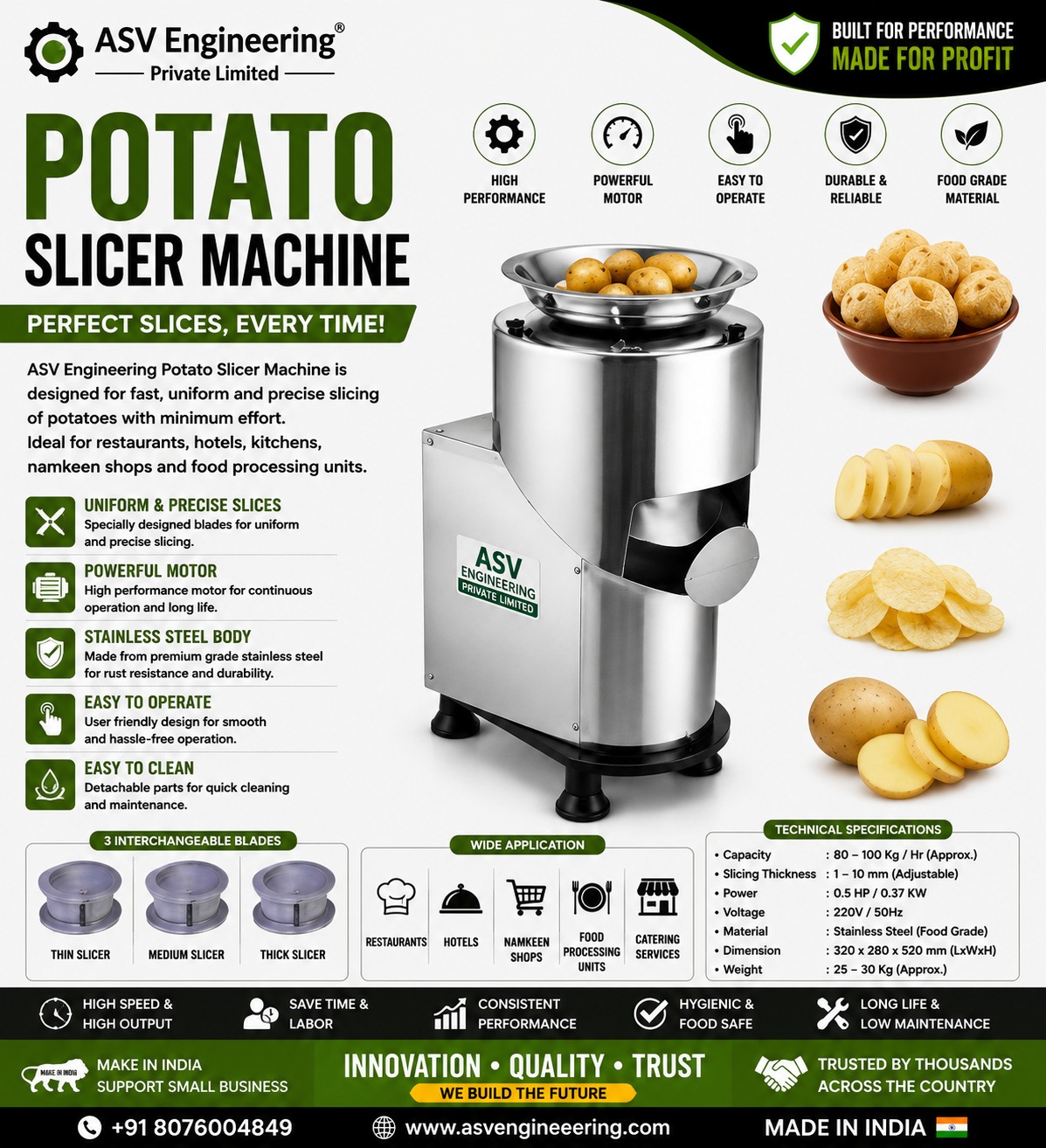 Potato Slicer Machine - Industrial Machine, Delhi