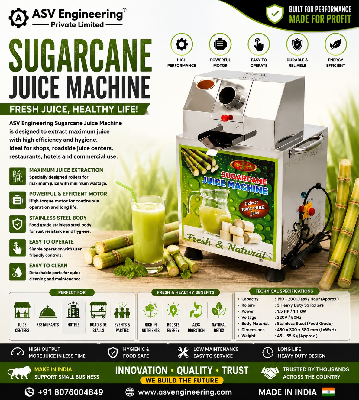 Sugarcane Juice Machine - Industrial Machine, Delhi
