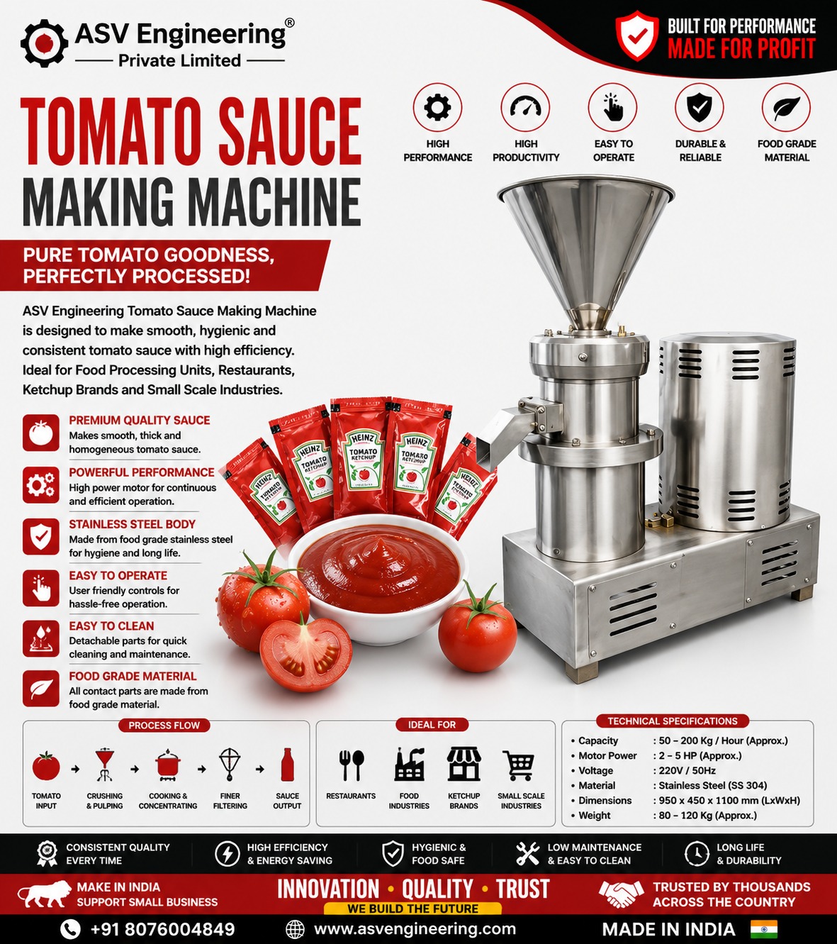 Tomato Sauce Making Machine - Industrial Machine, Delhi