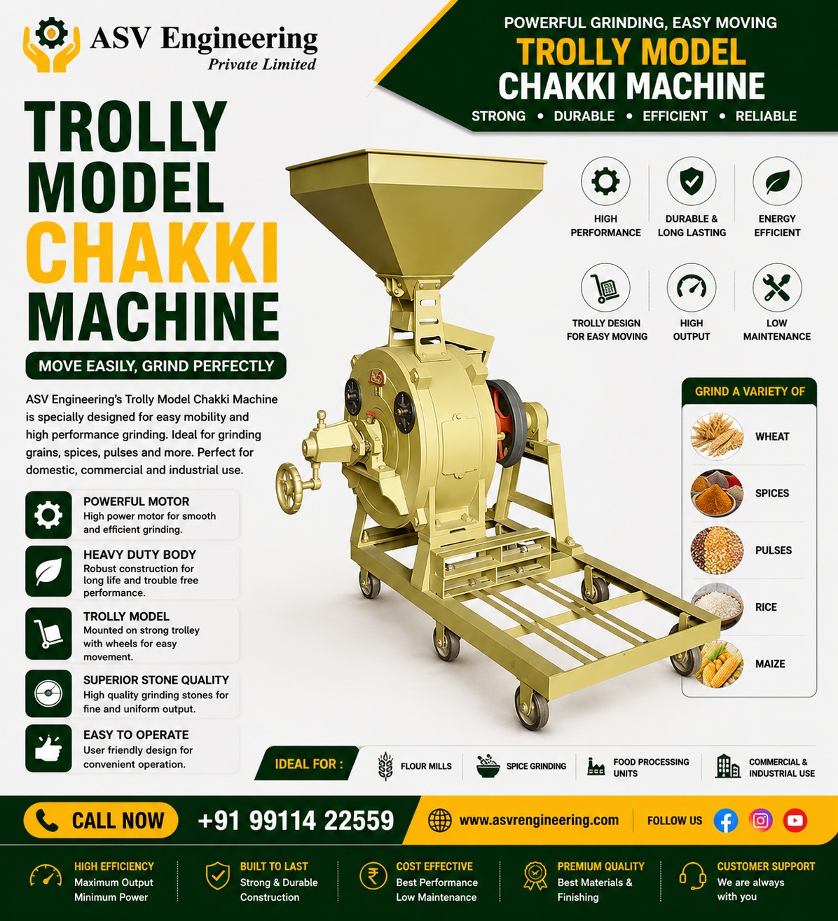 Trolly Model Chakki Machine - Industrial Machine, Delhi