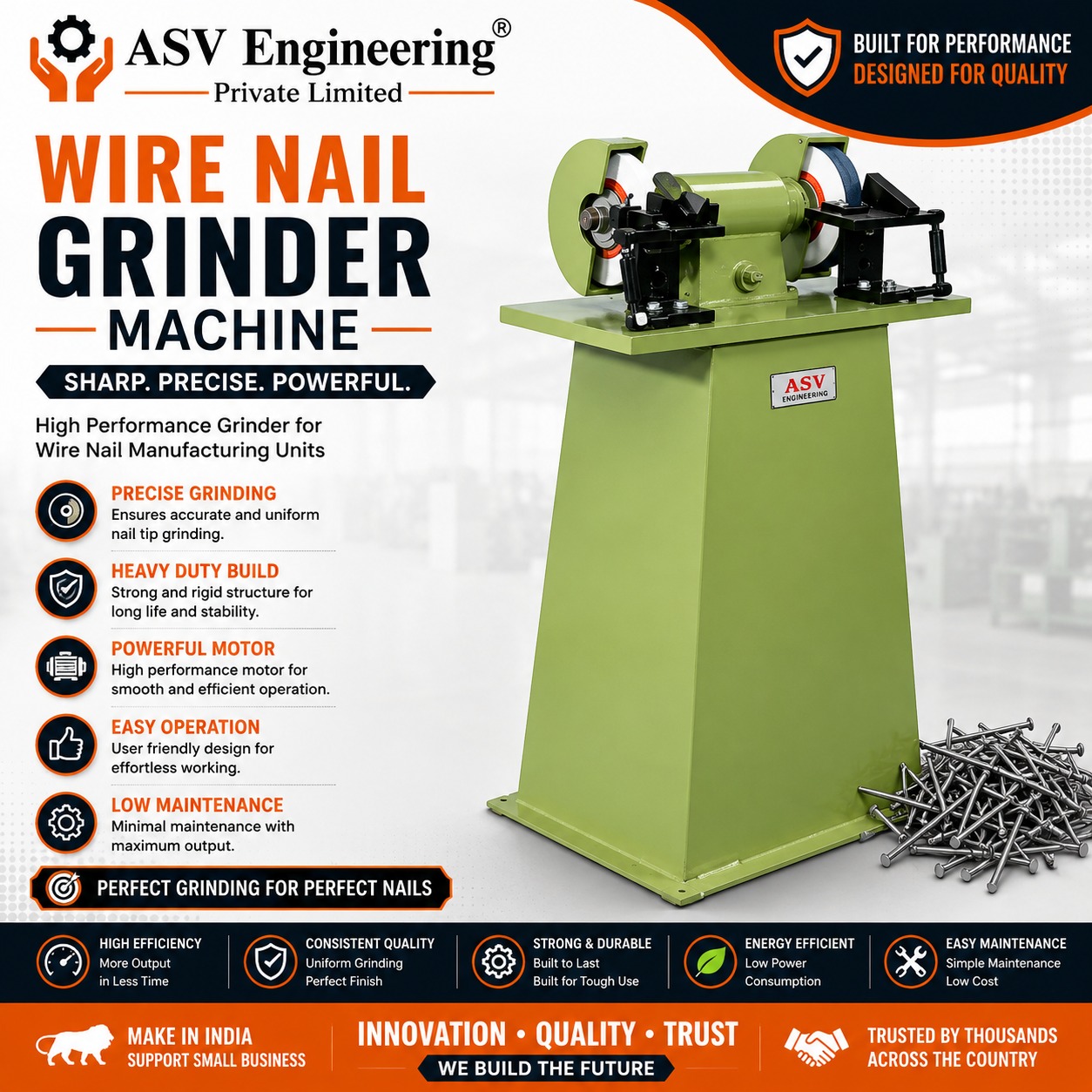 Wire Nail Grinder Machine - Industrial Machine, Delhi