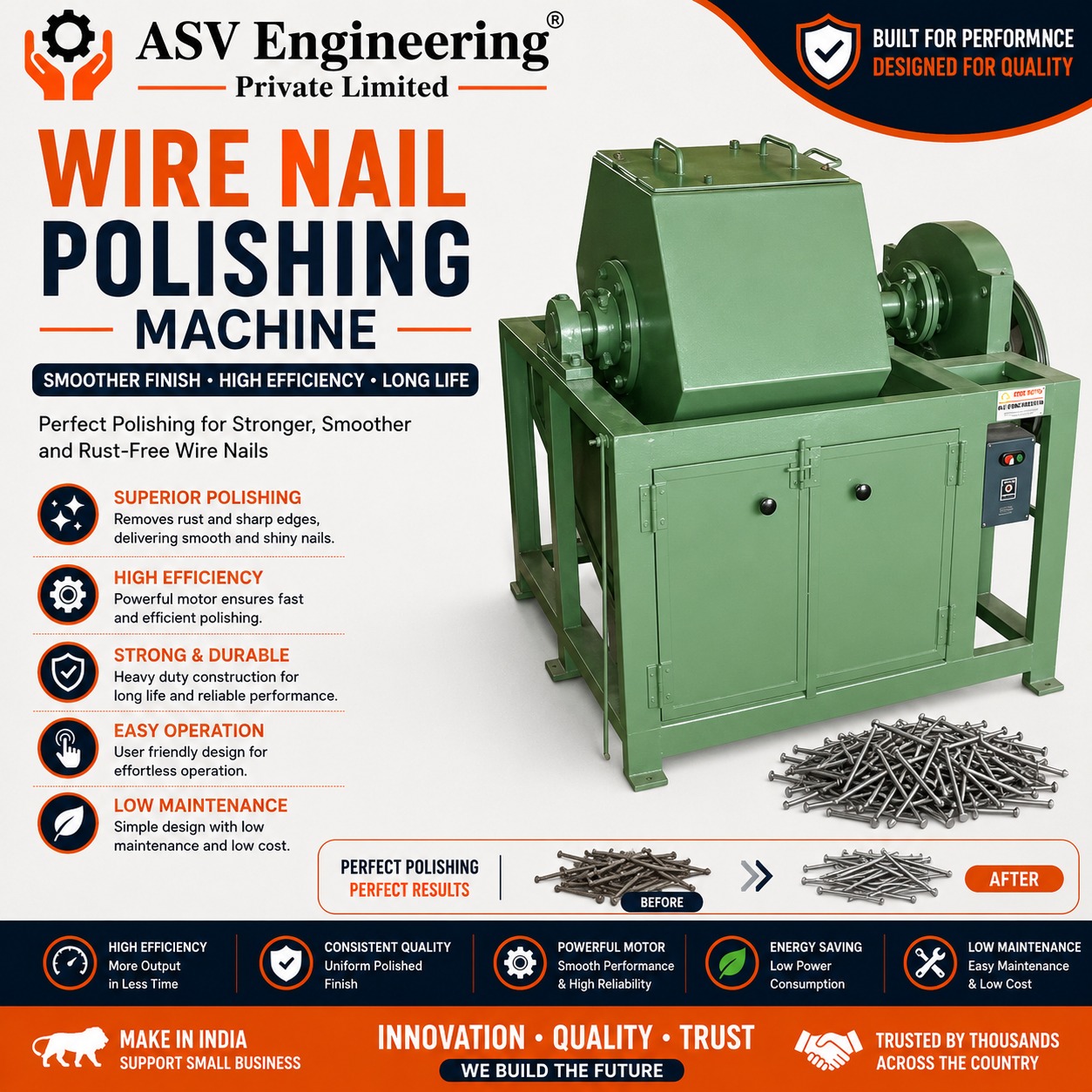 Wire Nail Polishing Machine - Industrial Machine, Delhi